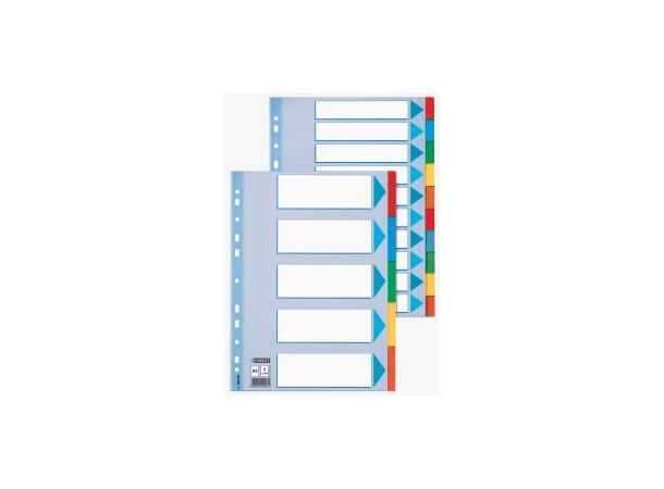 Skilleblad  5-Delt A4 5 farger 